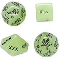HULKY Juegos Sexuales para Parejas Dados Sexuales Dice Luminoso Bdsms Juguetes Postura Sexual para Hombre y Mujer Dados…